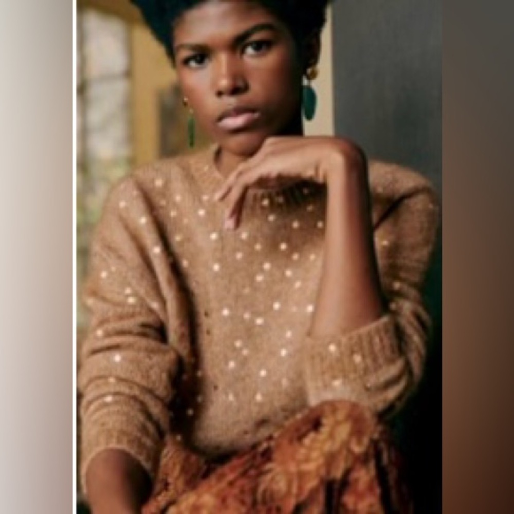 Sezane Ludivine Jumper Golden Camel